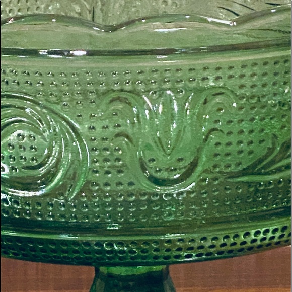 SOLD🌟3xHP🌟VTG Emerald Green Compote EO Brody USA - Picture 3 of 8